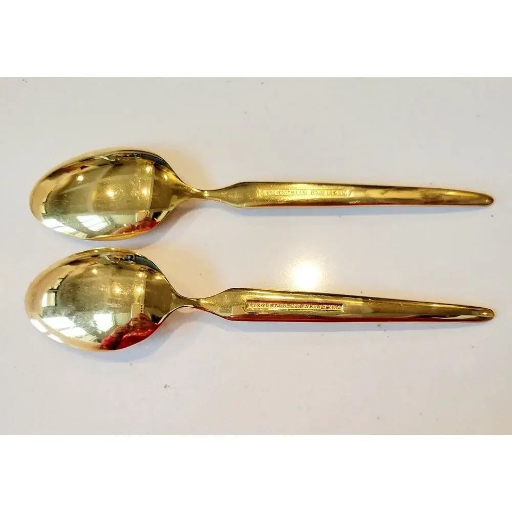 Vintage Stanley Roberts TEASPOONS Flatware Set of 2 Sienna